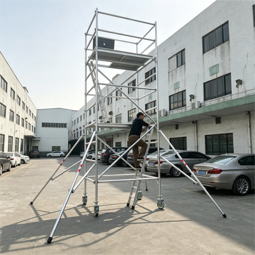 latest company news about Aluminum Scaffold Tower Cuts Downtime While One Worker Relocates The Platform