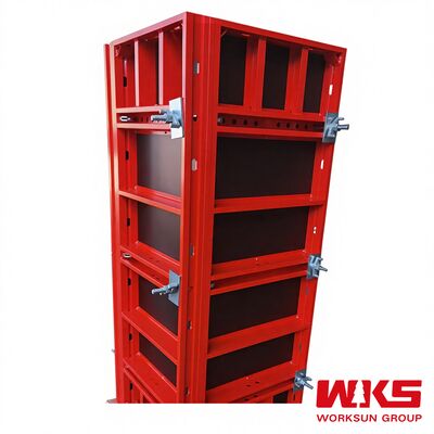Bom preço Forro de escalada personalizado Forro de coluna de aço de tamanho ajustável Vermelho para construção vertical de alta velocidade on-line