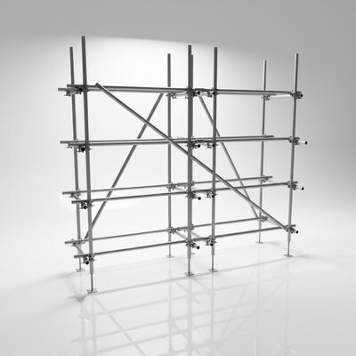 Goede prijs Robuust Cuplock steiger systeem Duurzaam hoogbouwsteiger 48.3mm OD buis online