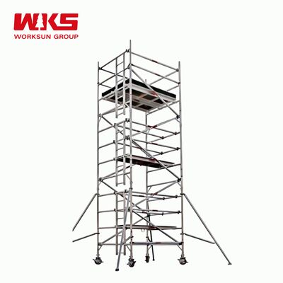 Guter Preis Individuell angefertigte Aluminium-Schaffelturm Vorgefertigte Schaffelturm mit Rädern Online