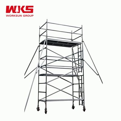 Goede prijs Lichtgewicht aluminium steiger toren compact mobiel steiger systeem zilver voor interieurverf online